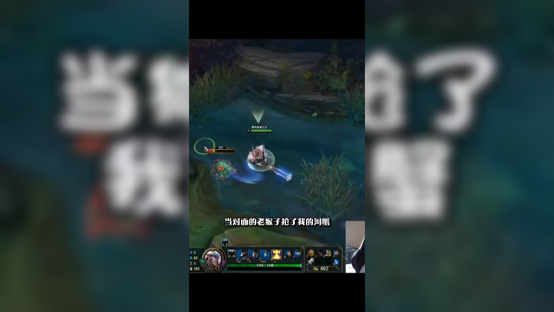 猴子抢了我的河蟹，我7级进他野区，出来的时11级