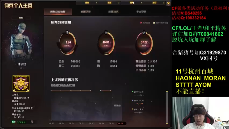 【2022-06-07 01点场】白鲨xiubi丶：CFPL白鲨加油！