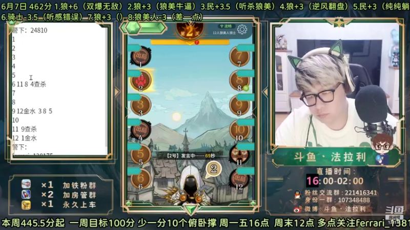 【2022-06-08 00点场】法拉利的直播间：斗鱼NO.1最强心理学技术主播大师赛冲榜