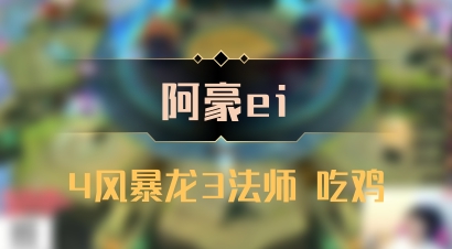 【阿豪ei】4风暴龙3法师 吃鸡
