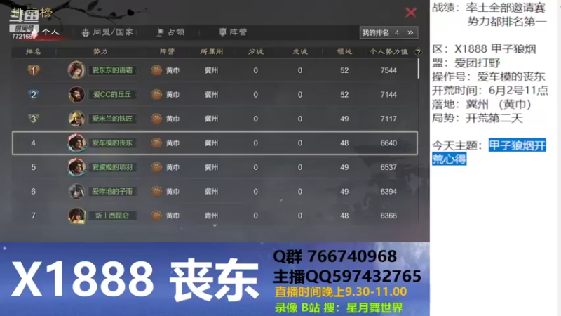 【2022-06-03 21点场】星月舞世界：甲子狼烟开荒心得