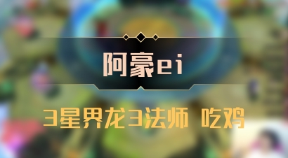 【阿豪ei】3星界龙3法师 吃鸡