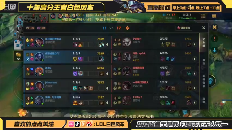 【2022-06-11 19点场】白色风车丶丶丶丶：版本T0艾克打野教学！学会轻松上大分