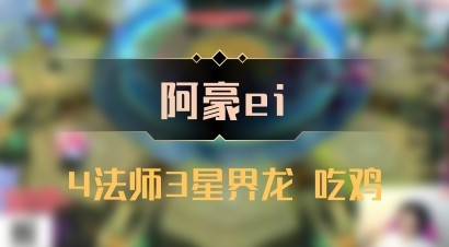 【阿豪ei】4法师3星界龙 吃鸡