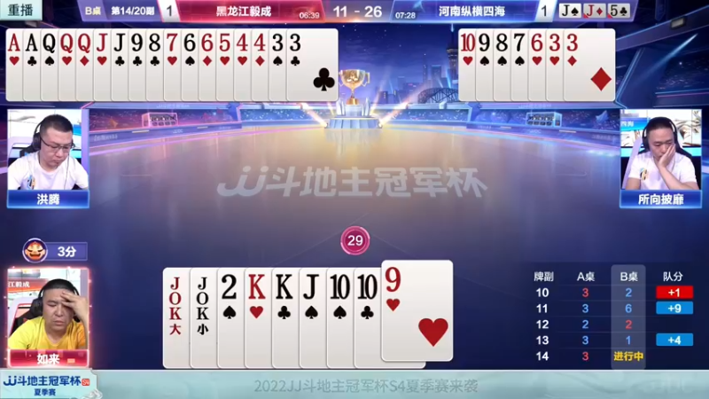 【2022-06-12 13点场】JJ斗地主官方：12日18点，河北源斗团VS辽宁智慧斗士