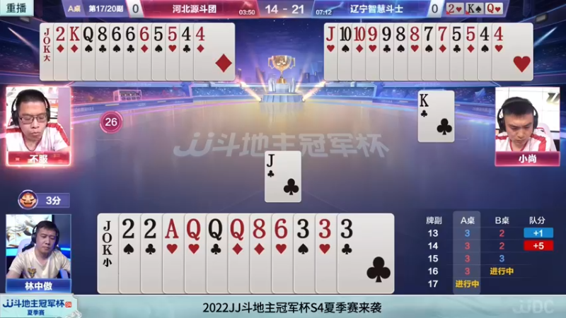 【2022-06-13 17点场】JJ斗地主官方：【观赛赢金条】冠军杯S4直播中