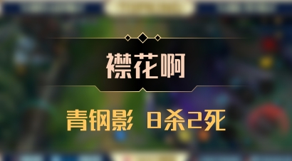 【襟花啊】青钢影 8杀2死