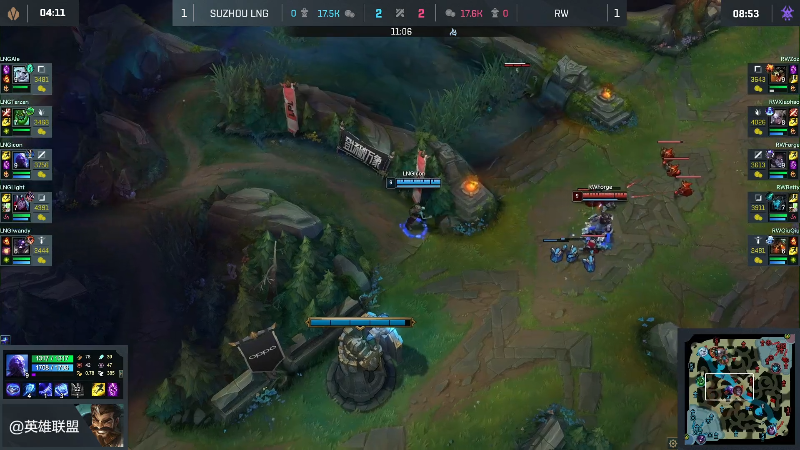 【英雄联盟】英雄联盟赛事的精彩时刻 20220615 18点场