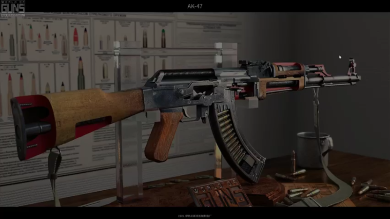 AK47突击步枪的完全拆解和组装演示！
