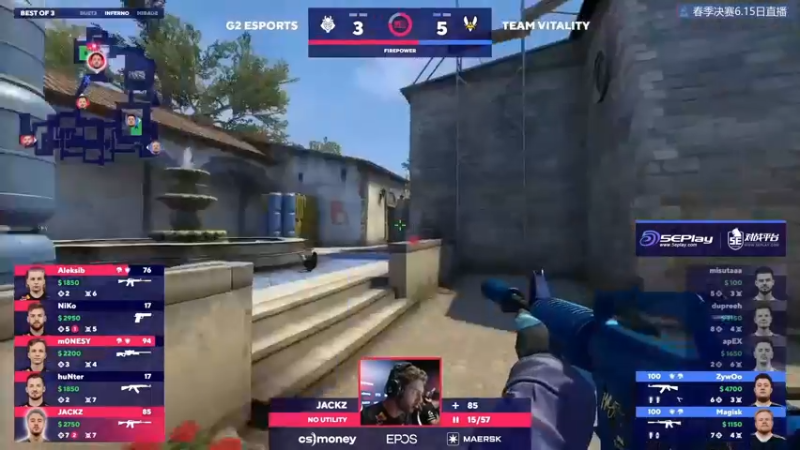 【2022-06-15 21点场】CSGO百岁三：【百岁三】直播 FaZe vs paiN