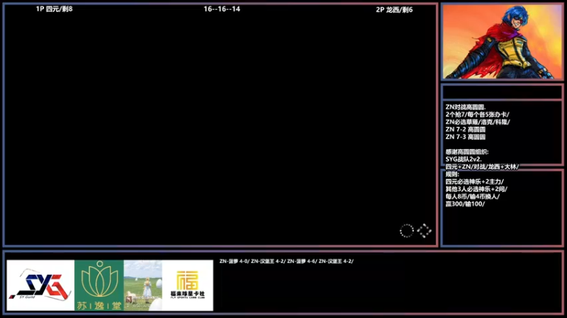 【2022-06-16 22点场】广州ZN：拳皇15，高老板组织SYG战队2v2。