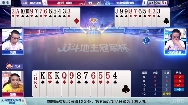 【2022-06-17 12点场】JJ斗地主官方：21日18:00，河南掘斗团VS浙江黄金
