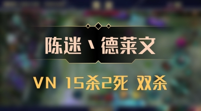 【陈迷丶德莱文】VN 15杀2死 双杀