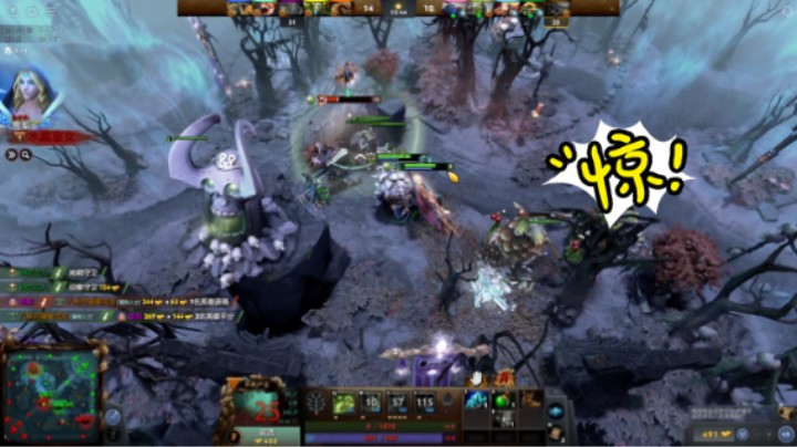 惨兮兮dota2四号位不朽尸王惨败时刻，开局还行，然后就崩了，然后就没了哈哈哈