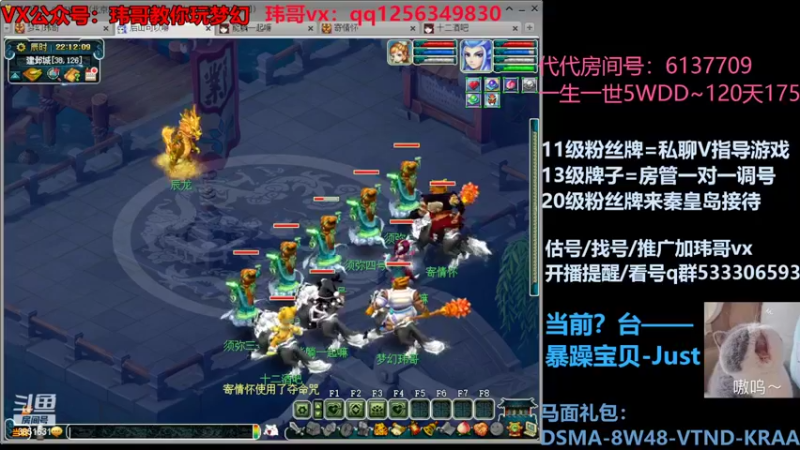【2022-06-20 22点场】玮哥爱梦幻：一生一世120天175-送攻略
