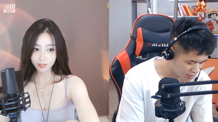 浩哥又和美女梦仙连麦，美女真好看啊