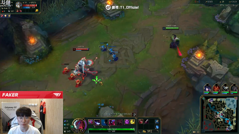 【英雄联盟】T1直播faker的精彩时刻 20220621 00点场