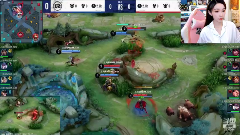 【2022-06-22 15点场】解说小鹿呀：狂人大炮小鹿：Hero vs VG