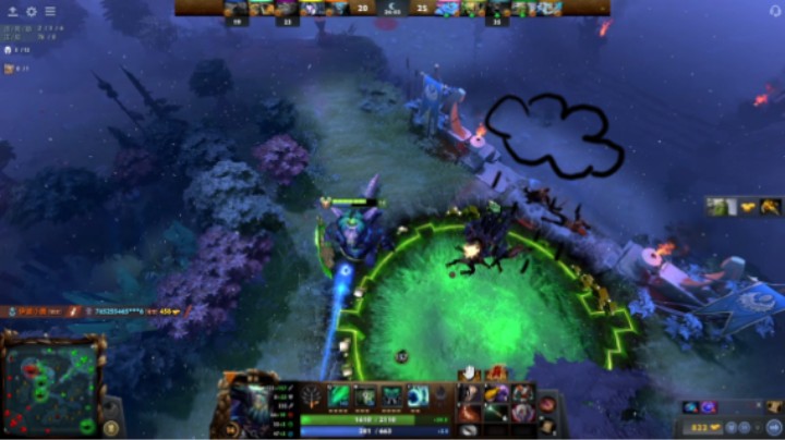 美滋滋dota2三号位孽主大屁股卡爆开局十五分钟没动静依然躺赢