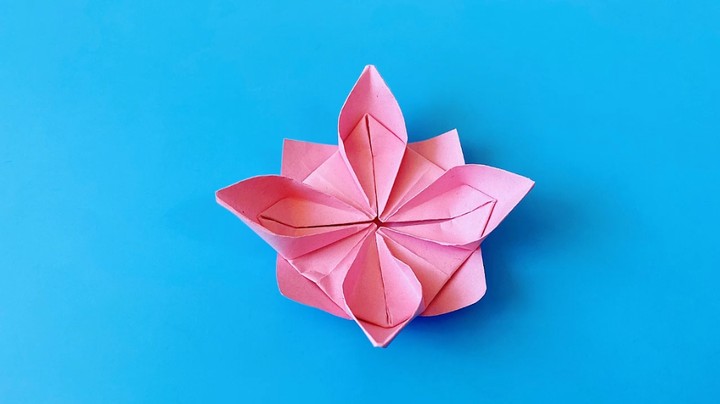 教你手工折纸莲花，儿童折纸视频教程，简单易学