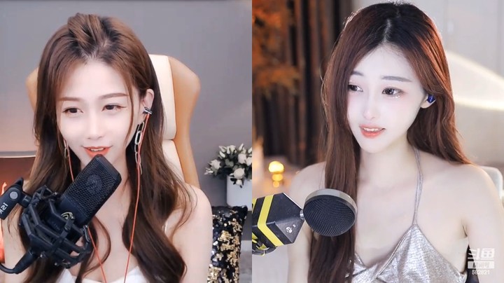 美女小姐姐直播连麦，有粉丝开通子爵，好开心