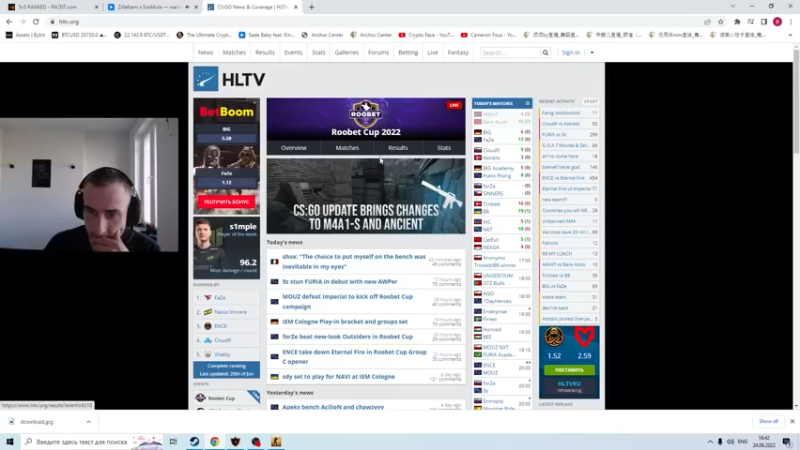 【2022-06-24 21点场】毛子Reckless：6 DIAN Faceit 欧洲
