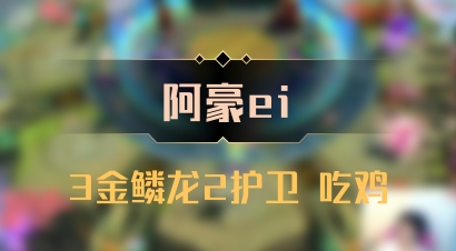 【阿豪ei】3金鳞龙2护卫 吃鸡