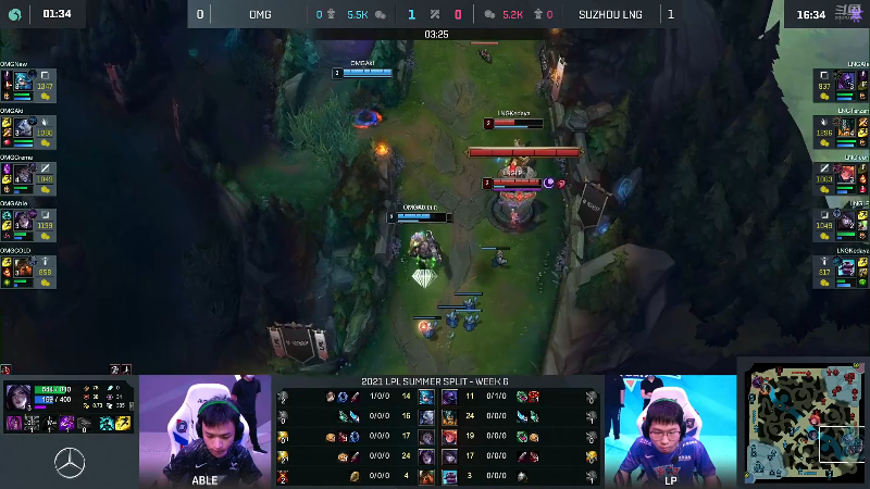 【英雄联盟】英雄联盟赛事的精彩时刻 20220627 00点场