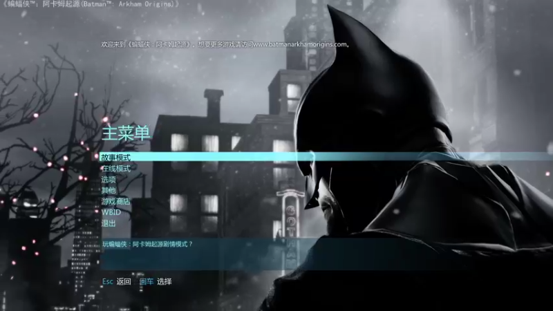 《蝙蝠侠™：阿卡姆起源(Batman™: Arkham Origins)》【2022-06-29 14点场】