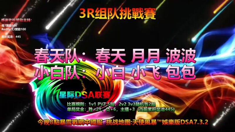 【2022-06-28 19点场】星际DSA联赛：今晚8点天使风暴娱版PVT互换擂台挑战赛