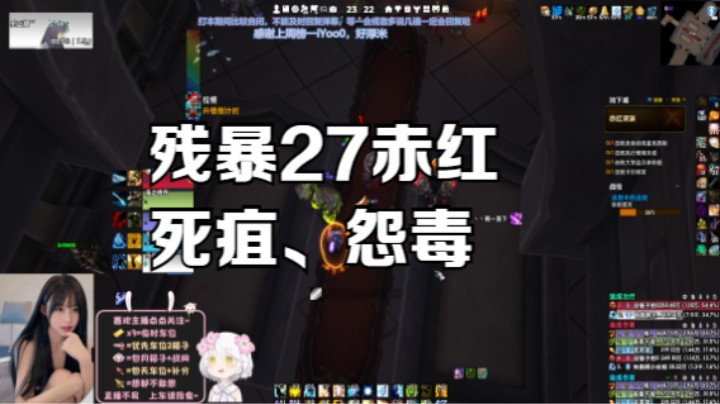 【魔兽世界】残暴27赤红 死疽、怨毒