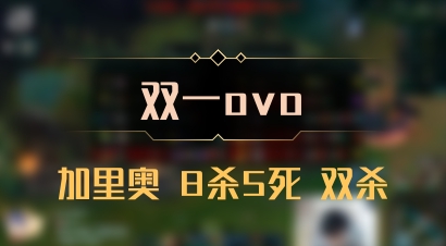 【双一ovo】加里奥 8杀5死 双杀