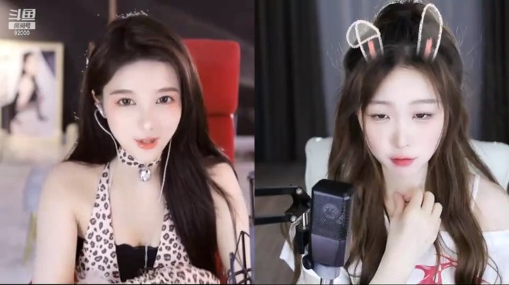 美女曼瑶听小姐姐唱学猫叫真好听