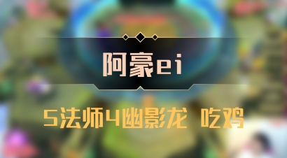 【阿豪ei】5法师4幽影龙 吃鸡