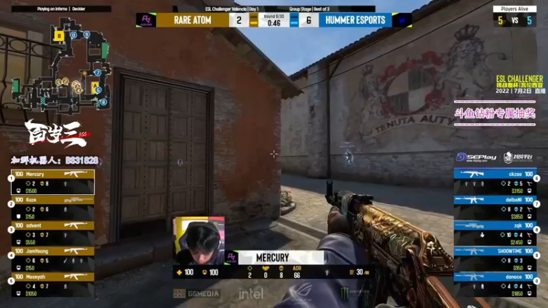 【2022-07-02 05点场】CSGO百岁三：【百岁三】双倍钻粉4倍 2点半RA比赛