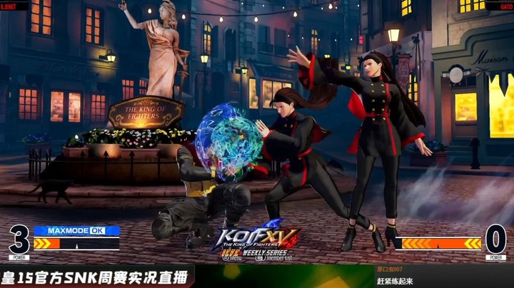 拳皇15：SNK官方周赛，神乐千鹤实战中使出布阵超必杀连段眼前一亮啊