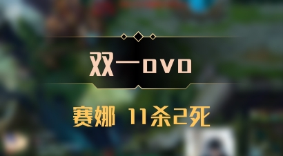 【双一ovo】赛娜 11杀2死