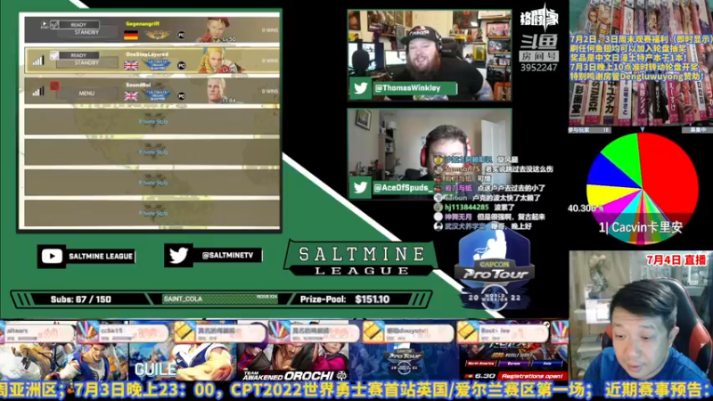 【2022-07-04 01点场】边哥BeenGor：直播：街霸5官方CPT世界勇士赛首站