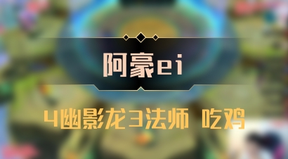【阿豪ei】4幽影龙3法师 吃鸡