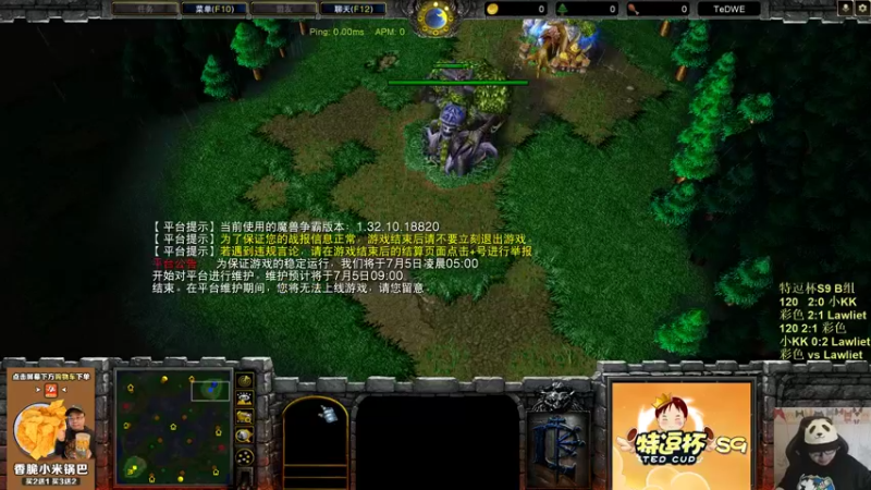 【TED出品】特逗杯S9 C组败决 Lawliet vs 彩色 皇冠级别操作局