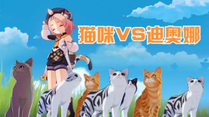 【原神日常】猫咪遇到迪奥娜，动作100%｜欧阳雅萱