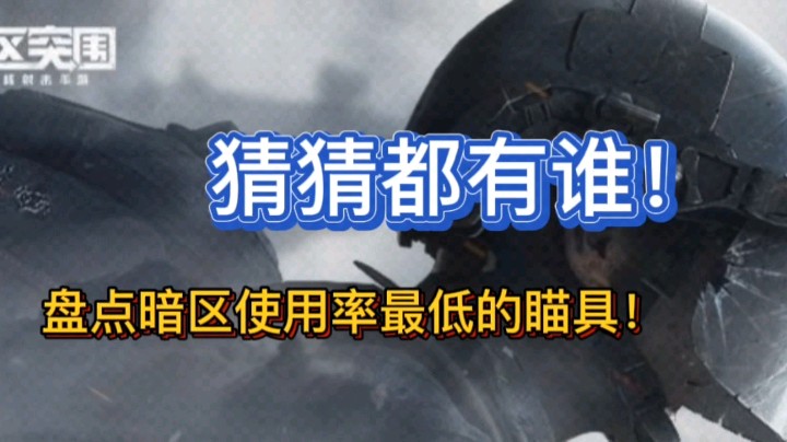 暗区使用率最低的瞄具！