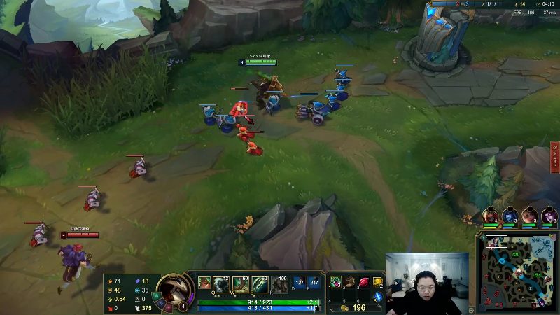 我在斗鱼看即将拥有人鱼线的PDD直播英雄联盟