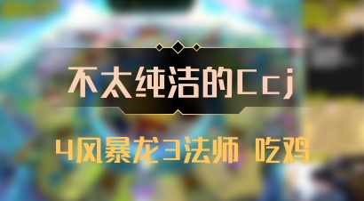 【不太纯洁的Ccj】4风暴龙3法师 吃鸡