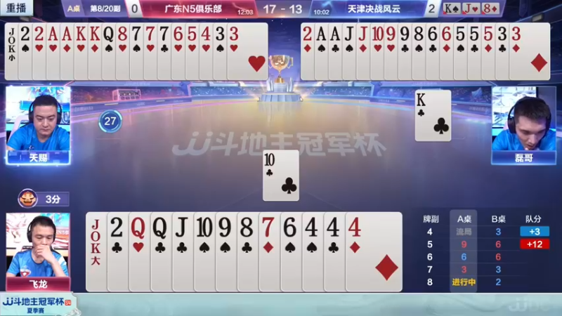 【2022-07-10 00点场】JJ斗地主官方：10日18点河北源斗团VS广东N5俱乐部