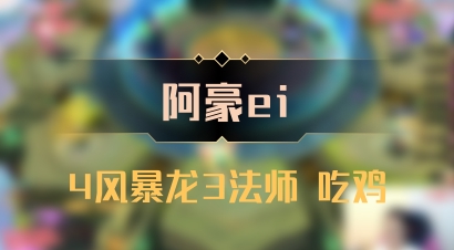 【阿豪ei】4风暴龙3法师 吃鸡