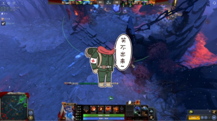 惨兮兮dota2五号位蓝胖食人魔魔法师败北时刻