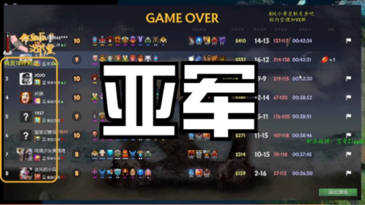 亚军