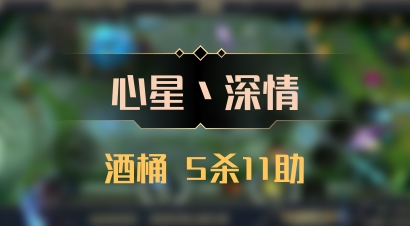 【心星丶深情】酒桶 5杀11助
