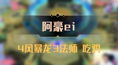 【阿豪ei】4风暴龙3法师 吃鸡